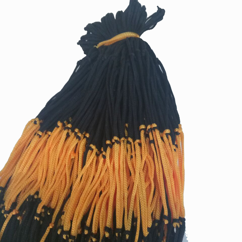 Factory Direct elastic black and yellow two-color football tennis net bag thick nylon basketball net bag gift wholesale