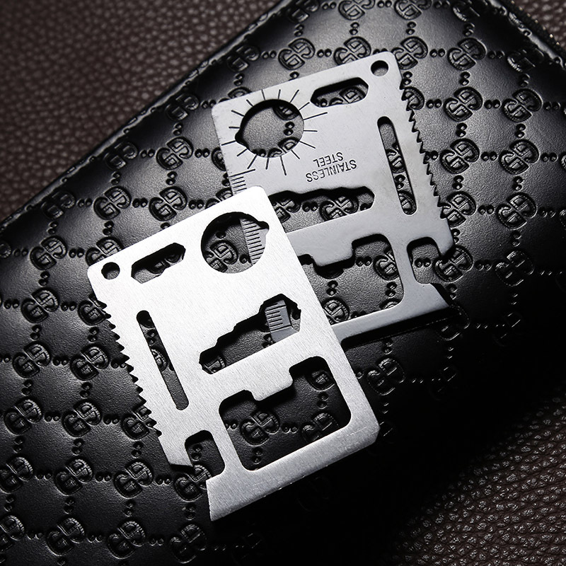 Large creative outdoor camping tool card 11 kinds of multi-functional Swiss Army knife card Army knife card blade knife life card