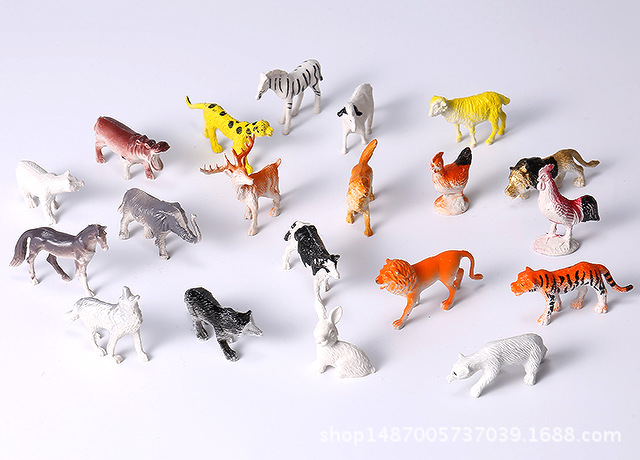 Mini small animal suit solid wild animal marine dinosaur simulation model toy factory direct sales