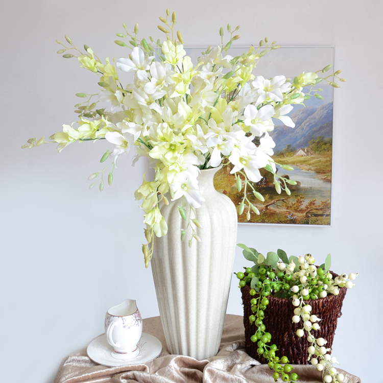 Single Small Orchid, Spider Orchid, Bottled Decorative Flowers, Peacock Decorative Silk Flowers, Floral DIY