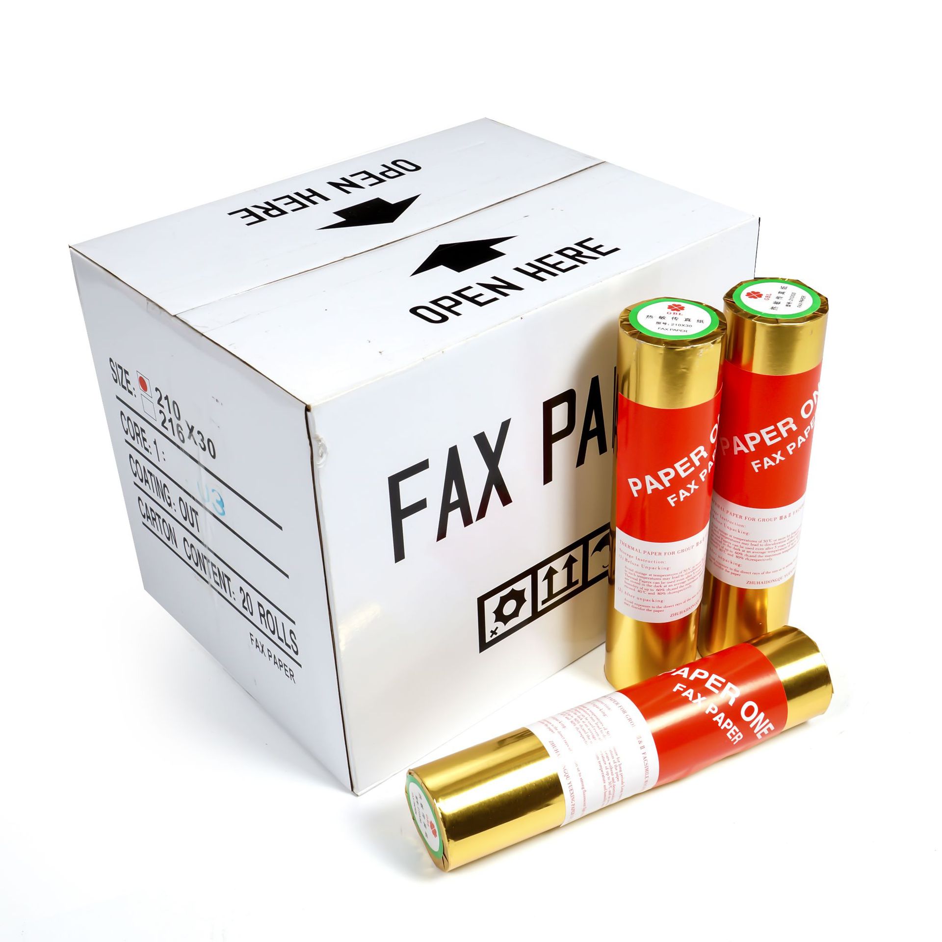 Hot selling fax paper 210*30 thermal fax paper roll supermarket cash register paper fax paper manufacturer