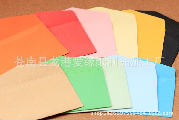 11.5 * 8CM monochrome envelope mini color non-printed envelope blank monochrome envelope card storage