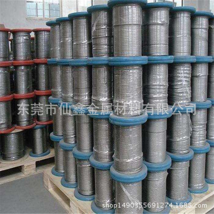 Supply 304 stainless steel wire rope 316 stainless steel wire rope coated steel wire rope galvanized plastic coated steel wire rope