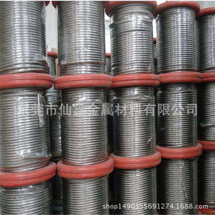 Supply 304 stainless steel wire rope 316 stainless steel wire rope coated steel wire rope galvanized plastic coated steel wire rope
