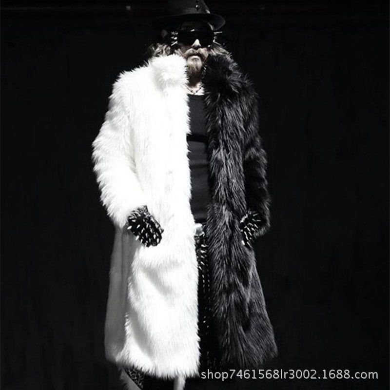 Aliexpress 2020 европейский и американский экспорт новая осень и зима мужская меховая верхняя одежда длинная имитация меха стиль