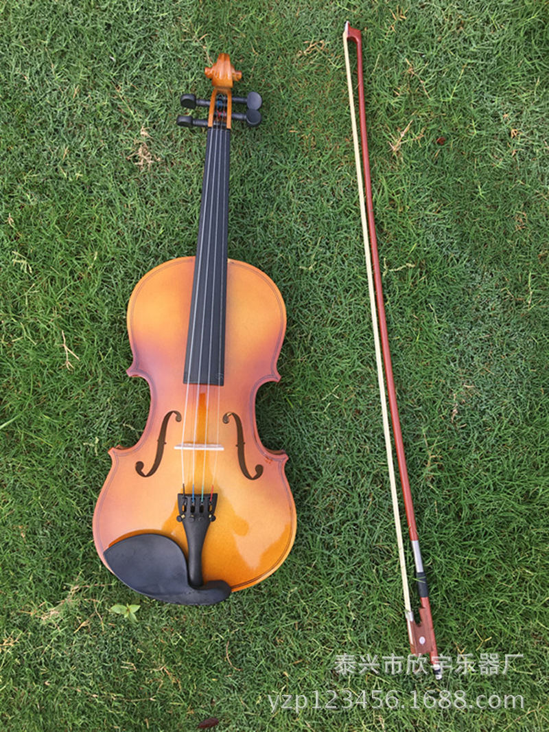 Beginner Adult 4/4 Practice Violin Basswood White Glossy Decoration