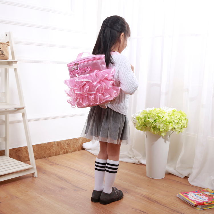New girls ballet bag fashion shoulder bag cute dance bag wholesale lace bag children dance bag