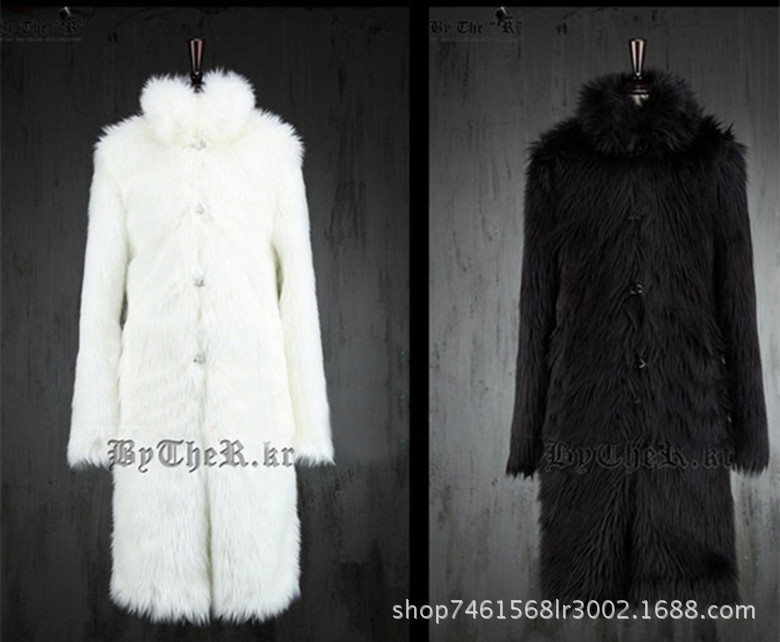 Aliexpress 2020 European and American Export New Autumn and Winter Men's Fur Outwear Outwear Long Imitation Fur Outwear Style
