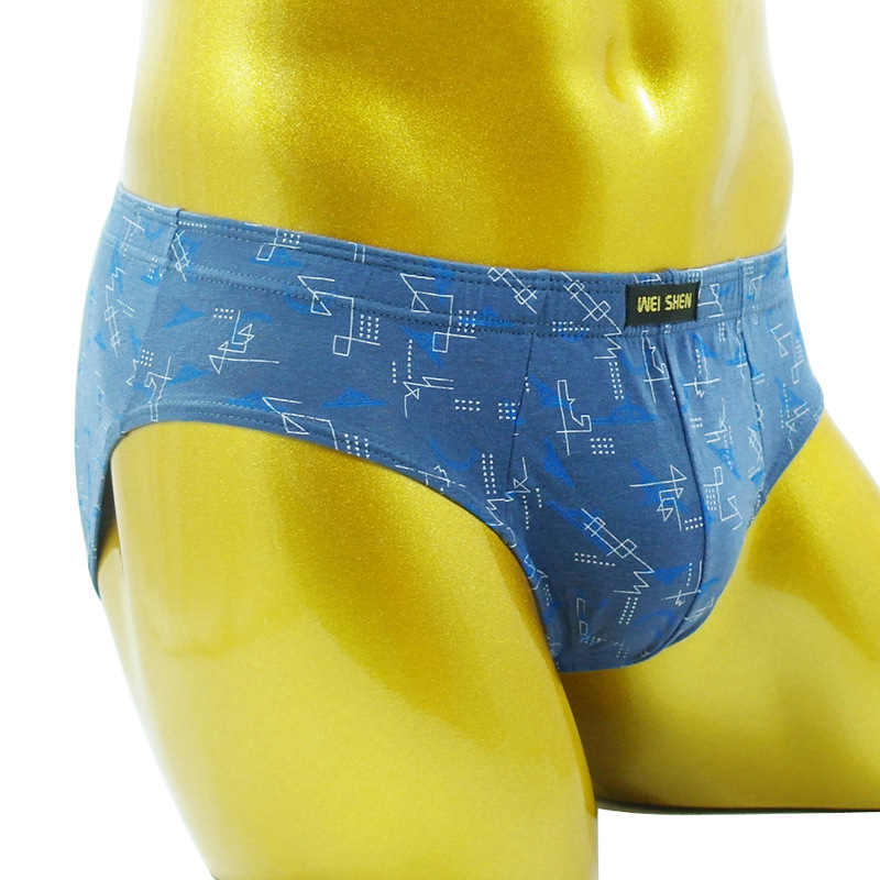 Zhongshan Inner Pants Factory Men's Underwear Briefs Cotton Printed Multicolor Briefs Middle-aged Pants