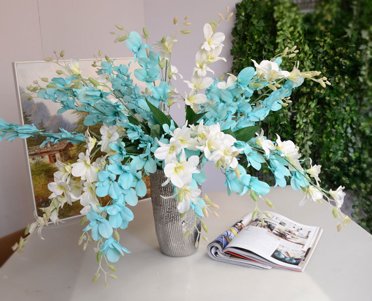 Single Small Orchid, Spider Orchid, Bottled Decorative Flowers, Peacock Decorative Silk Flowers, Floral DIY