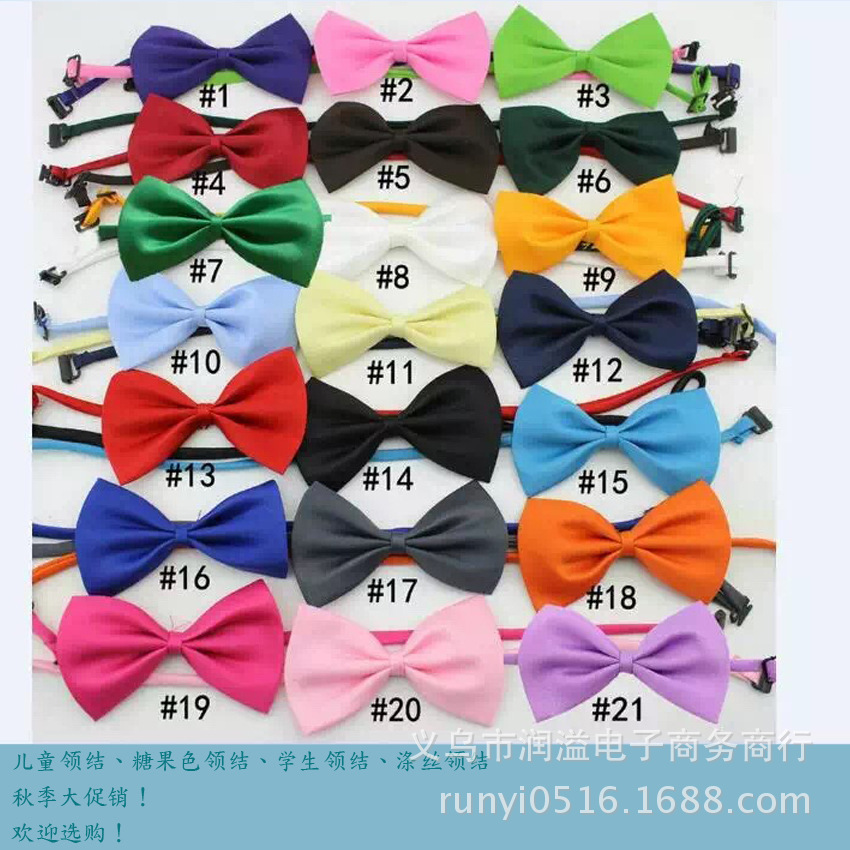 Детский галстук-бабочка из полиэстера, шелковый, для выступлений, конфетных цветов, оптовая продажа