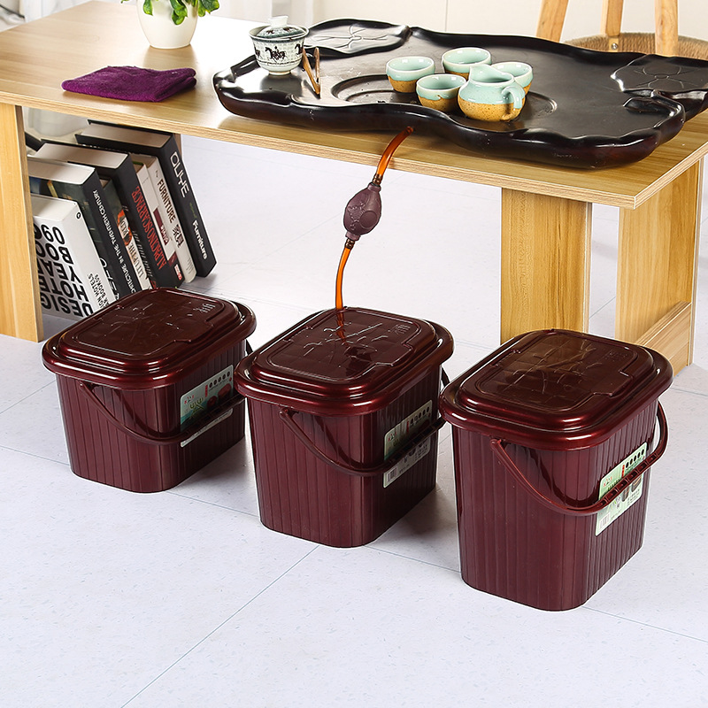 Домашнее пластиковое ведро для чайных отходов, утолщенное квадратное ведро с фильтром для чайных отходов, оптовая продажа ведра для разделения сухих и влажных отходов