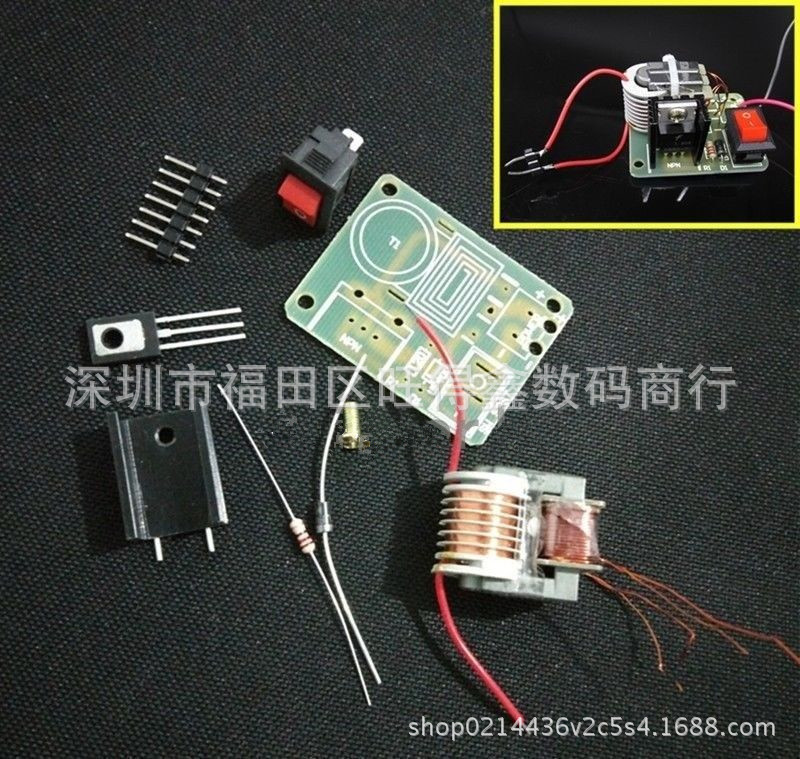Inverter boost high voltage generator arc cigarette igniter coil module 15KV high frequency high voltage transformer kit