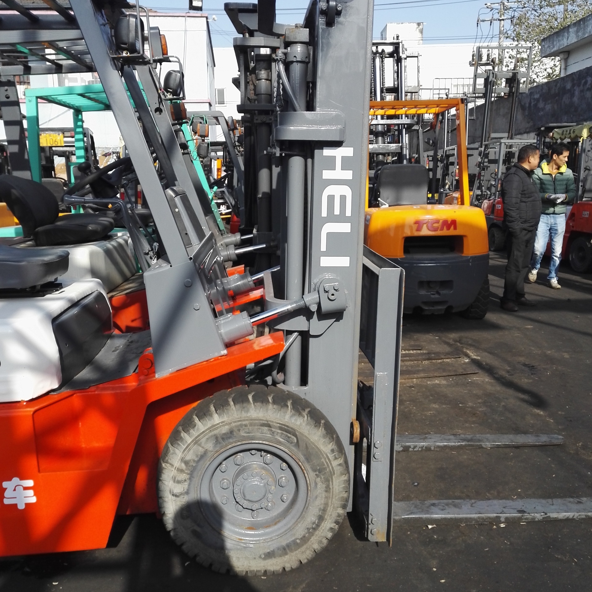 Tcm20 Ton 3 Ton, 5 Ton Diesel, Handling Forklift for Sale 3m Lift 4.5m Mast Forklift