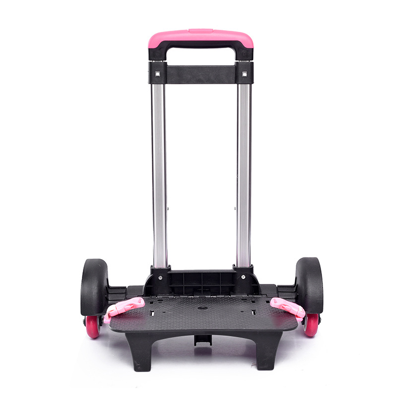 Elementary school student schoolbag trolley rack aluminum alloy detachable six-wheel trolley accessories hand trolley trolley single trolley