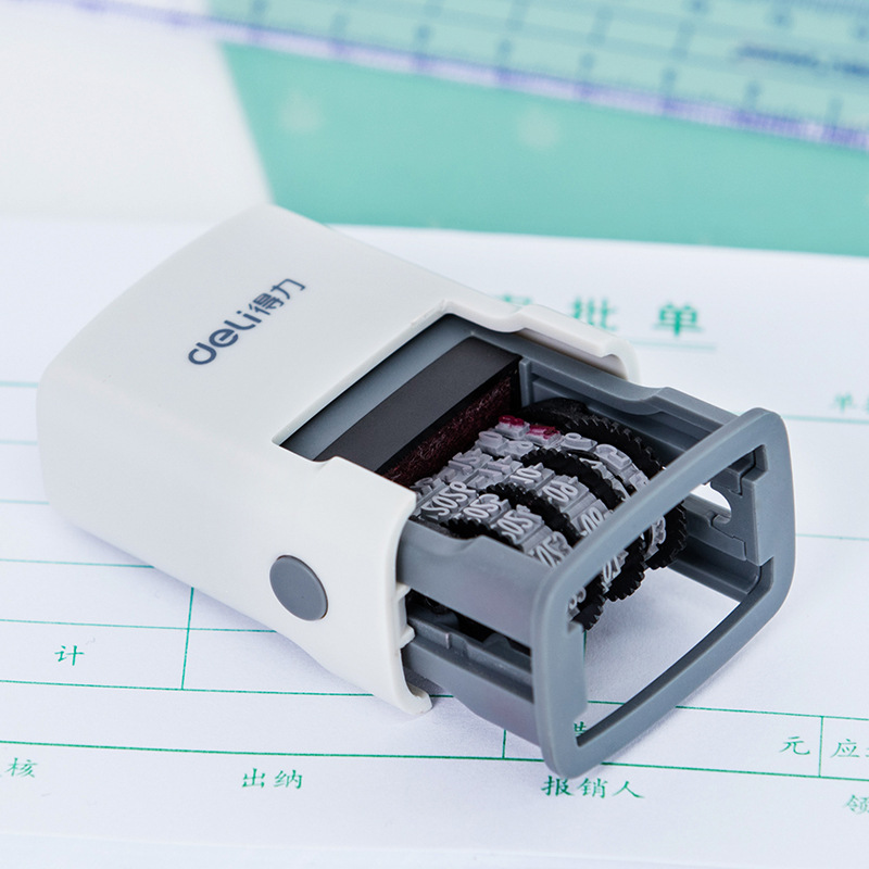 Deli automatic ink date stamp 79951 Year Month Day adjustable time stamp production date coding machine