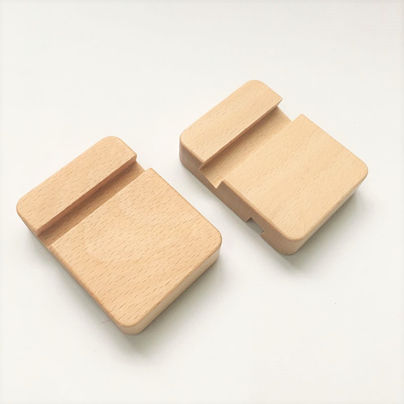 Creative Solid Wood Beech Mobile Phone Base, Office Desk Lazy Mobile Phone Holder, Good Things Portable Mobile Phone Holder
