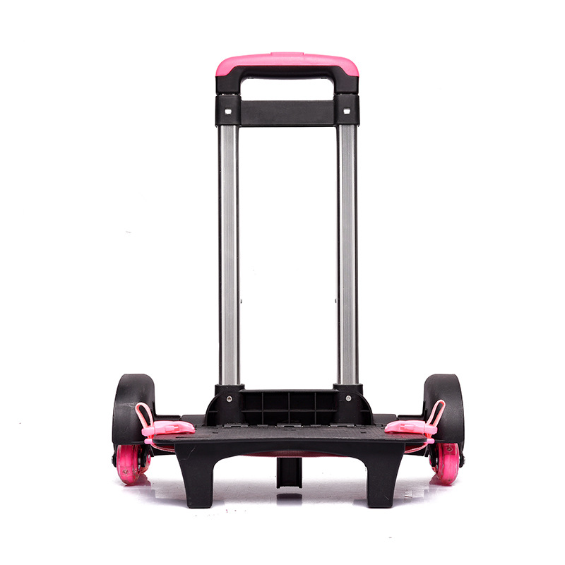 Elementary school student schoolbag trolley rack aluminum alloy detachable six-wheel trolley accessories hand trolley trolley single trolley