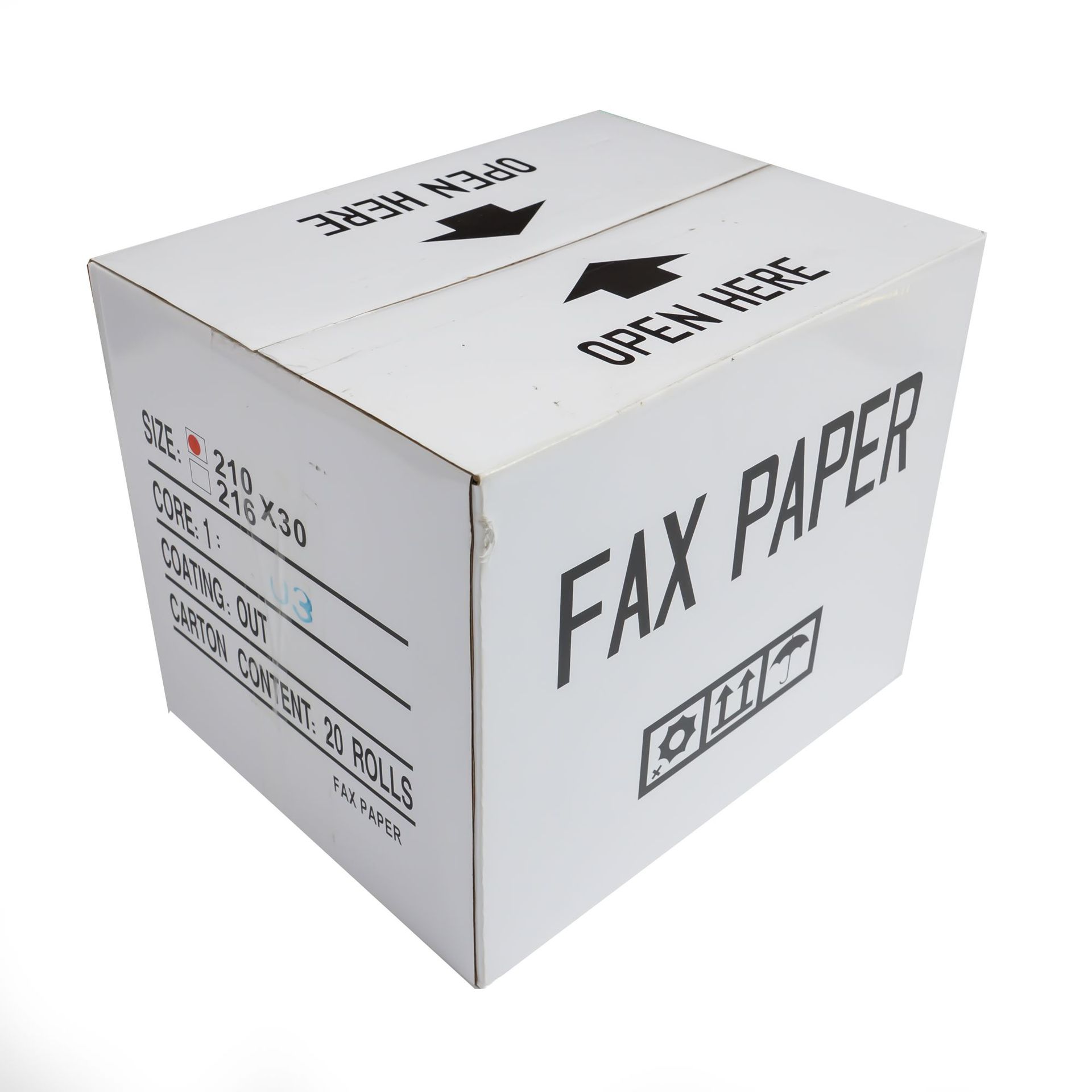 Hot selling fax paper 210*30 thermal fax paper roll supermarket cash register paper fax paper manufacturer