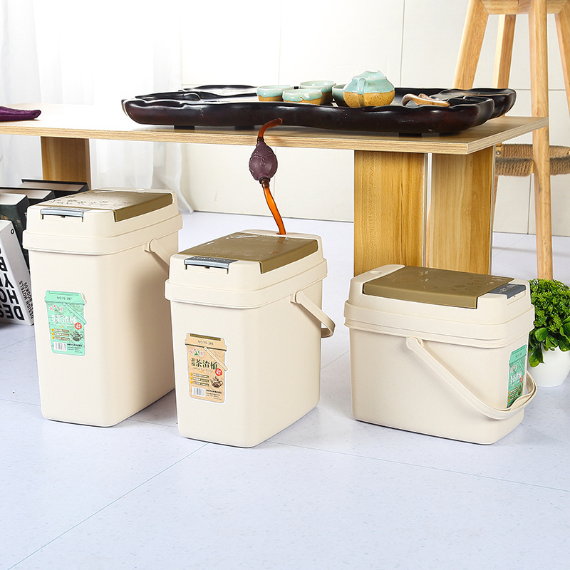 Фабричное пластиковое ведро для чая с фильтром, простое домашнее ведро с эластичной крышкой, ведро для чайных отходов куфу чая, аксессуары