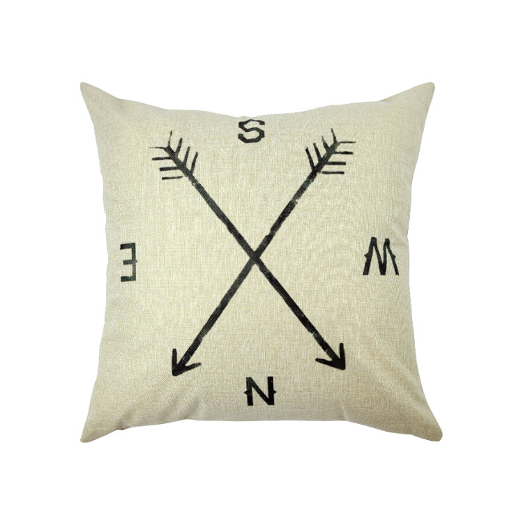 Manufacturer Customized European and American Modern Simple Cotton Letter Style Indoor Living Room Pillow Cover Car Pillow Cover
