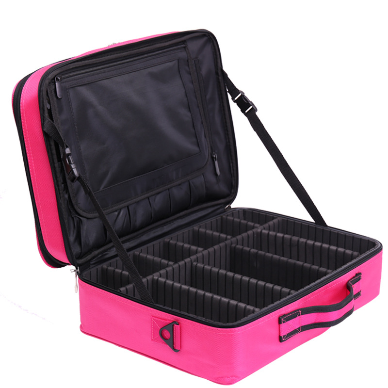 Factory wholesale makeup artist makeup special makeup case partition large portable makeup bag luggage portable toolbox