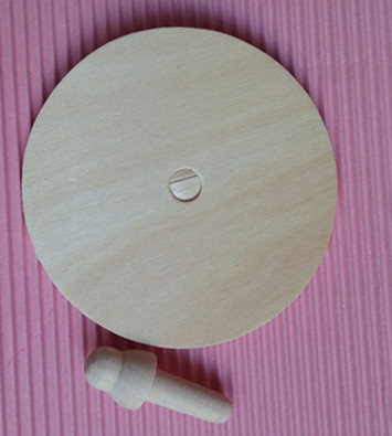 Wooden White Snowflake Mud Painted Gyro Model Pearl Mud Ultra-light Earth Childhood Memory DIY Handmade Toys