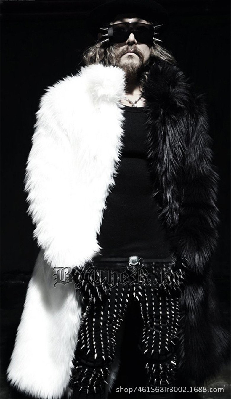 Aliexpress 2020 European and American Export New Autumn and Winter Men's Fur Outwear Outwear Long Imitation Fur Outwear Style