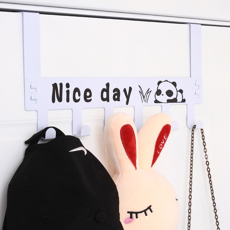 Hook Behind the Door, Punch-Free Clothes Hanger, Door-Back Coat and Hat Rack, Wall-Mounted Bedroom Door Storage Artifact Storage Rack