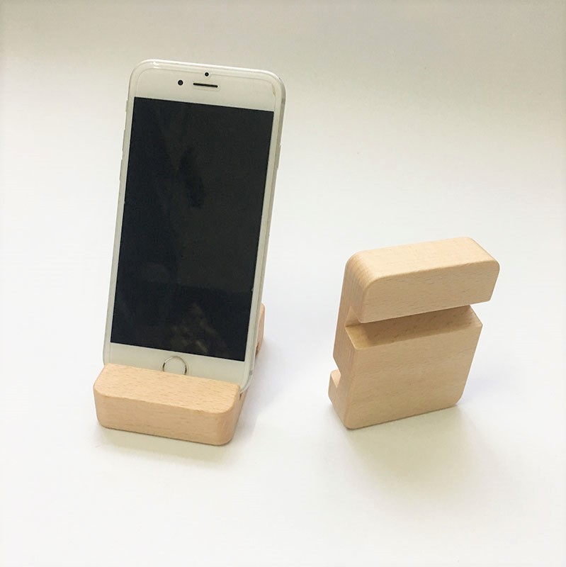 Creative Solid Wood Beech Mobile Phone Base, Office Desk Lazy Mobile Phone Holder, Good Things Portable Mobile Phone Holder