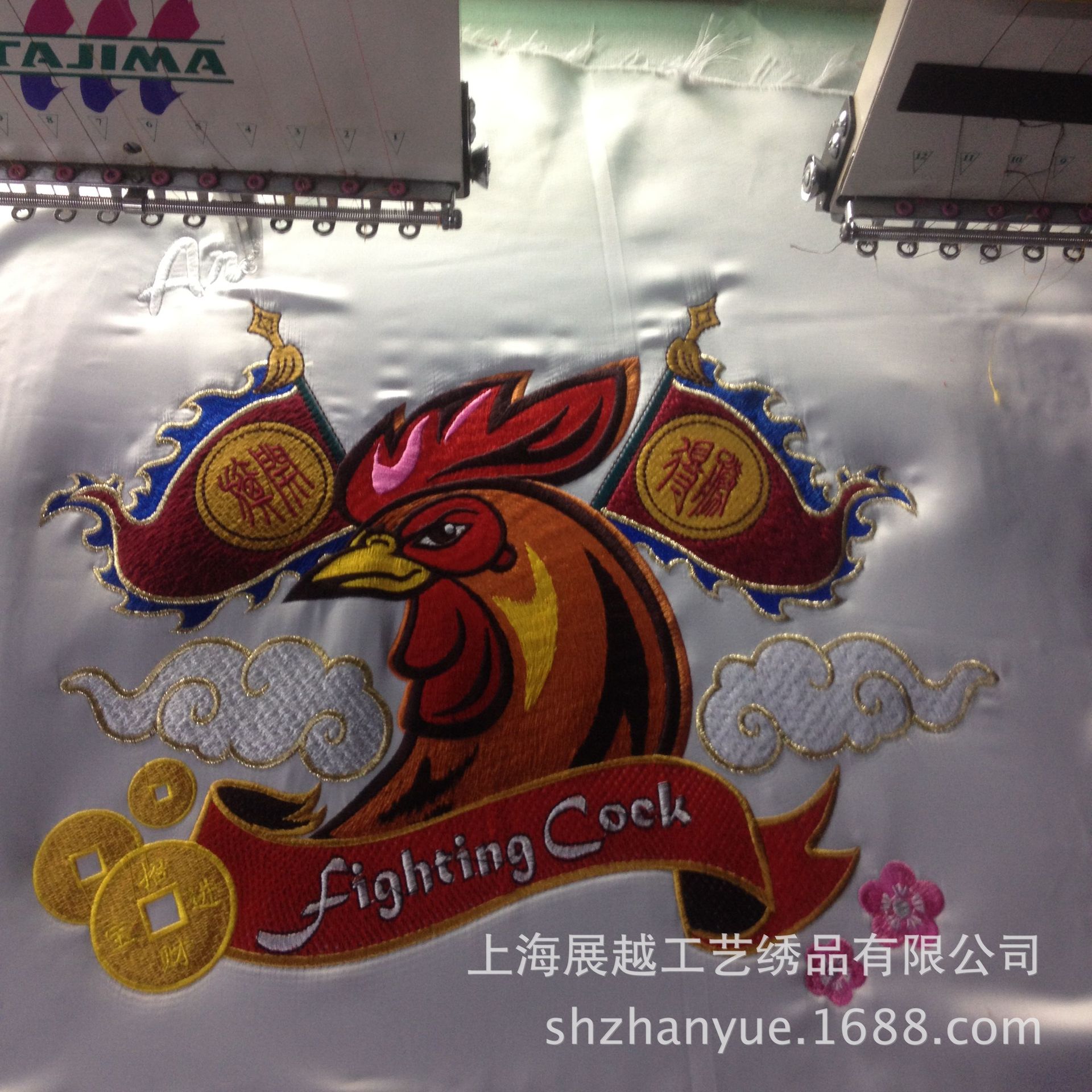 Factory computer embroidery processing badge company logo embroidery to map custom clothing machine embroidery cloth stickers