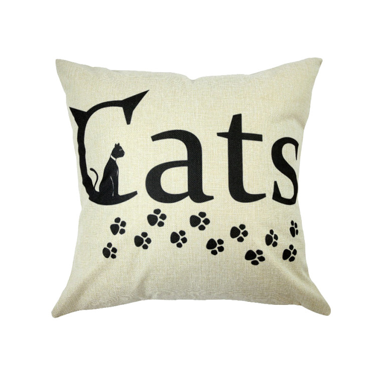 Manufacturer Customized European and American Modern Simple Cotton Letter Style Indoor Living Room Pillow Cover Car Pillow Cover