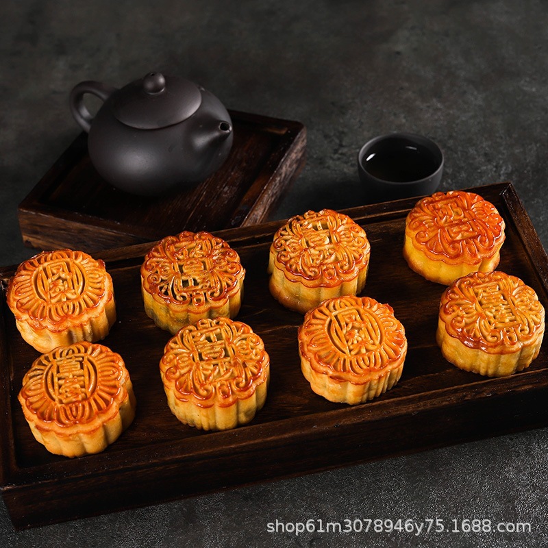 Mid-Autumn Festival Red Bean Paste, Lotus Paste, Egg Yolk, Black Sesame Mooncake, Multi-Flavor Fruit Peach Mountain Skin, Five-Nut Cantonese-Style Large Mooncake
