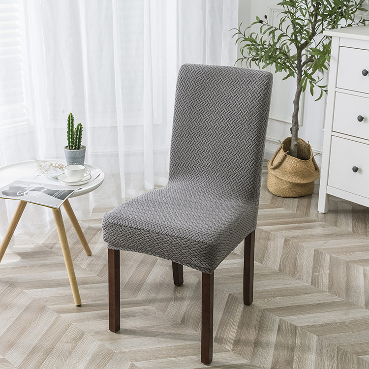 Thickened Long Velvet Elastic Chair Cover, Plaid Half Chair Cover, Mid-Back Anti-Dirty Chair Cover, 190g Surface