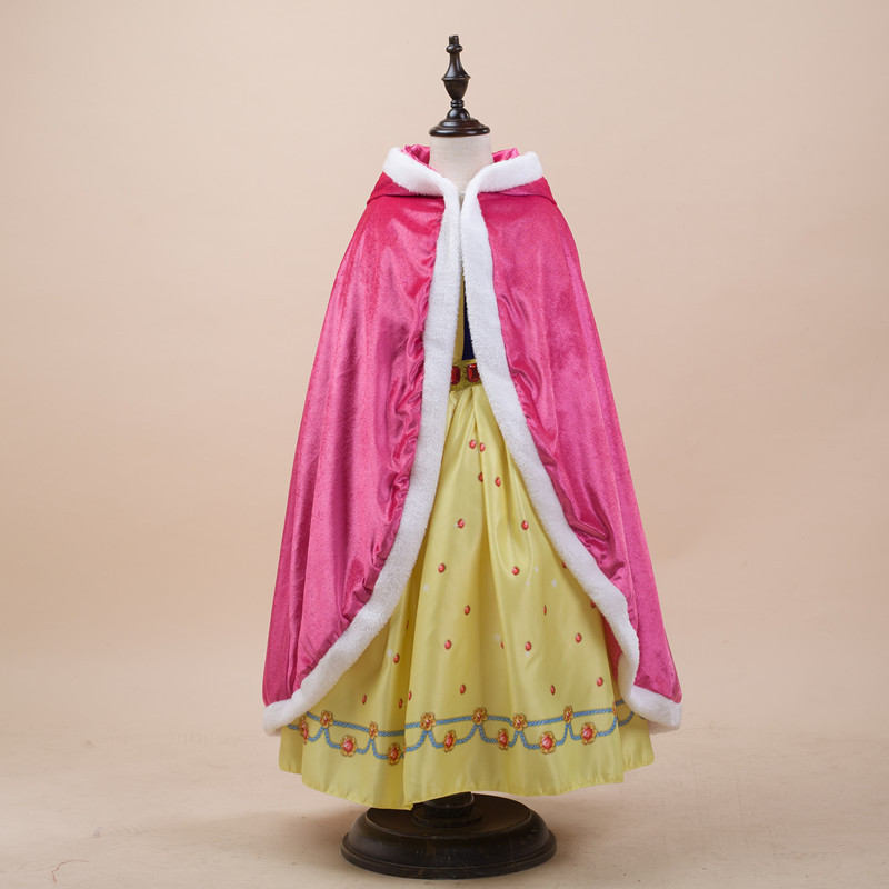 2024 Halloween Autumn and Winter Frozen Cloak Princess Cloak Girls Cute Shawl Children's Winter Clothing Children's Clothing