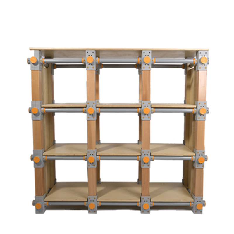 Shenzhen Children's wooden storage rack cabinet storage classification items shoes clothes rack small items organizing book physical fitness Indoor