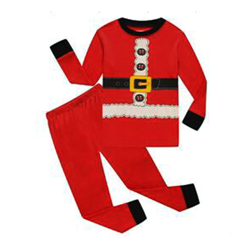 Детская одежда в европейском и американском стиле, весенне-осенние пижамы для мальчиков с длинными рукавами, Санта Клаус, комплект одежды