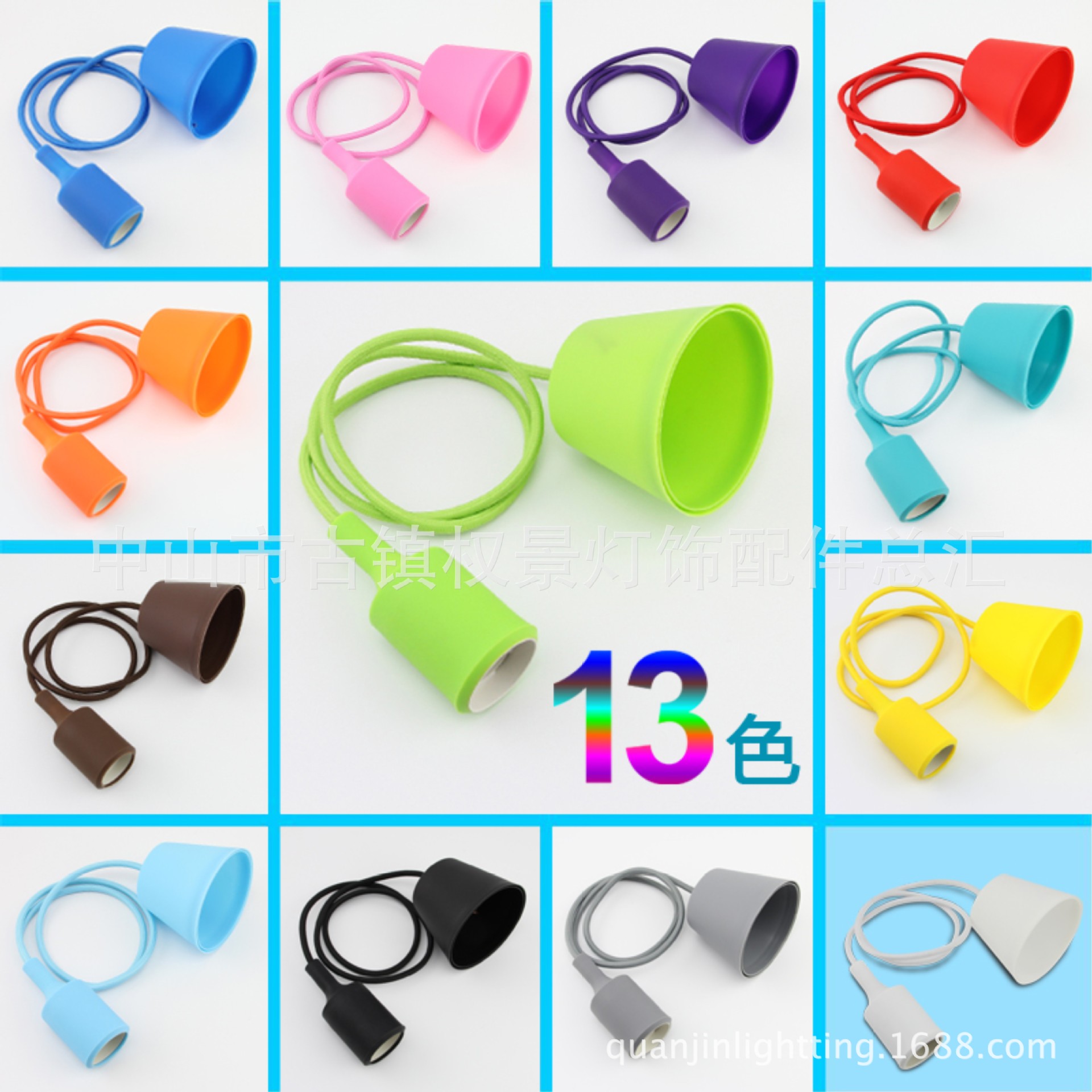 Best-selling European and American color silicone small chandelier cafe quiet bar children's room homestay characteristic chandelier macaron chandelier