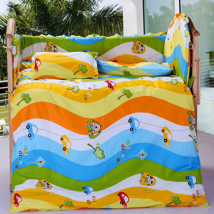Wholesale children's cotton quilt six-piece kindergarten quilt three-piece cartoon baby bedding