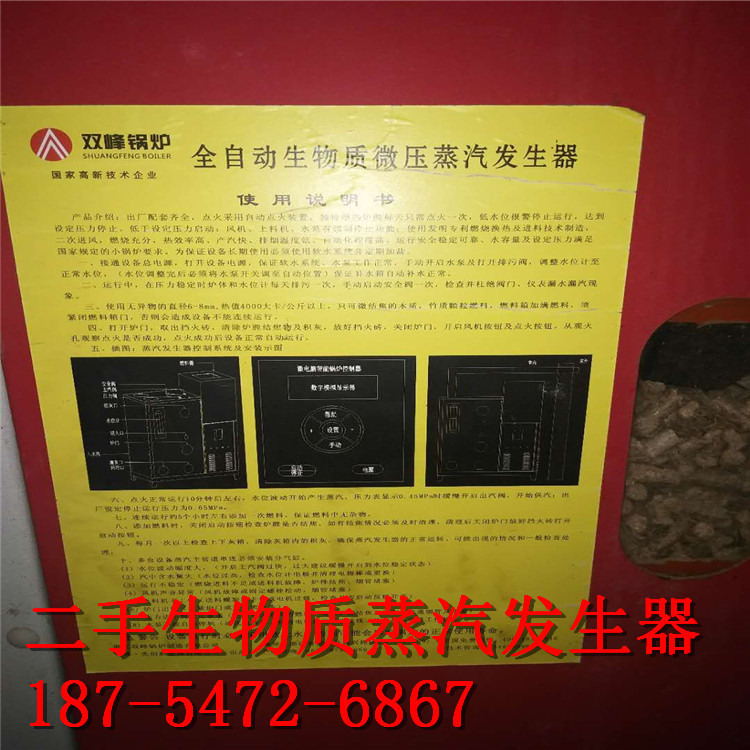Used Biomass Steam Generator 500kg Vertical Automatic Energy Saving Pellet Steam Boiler