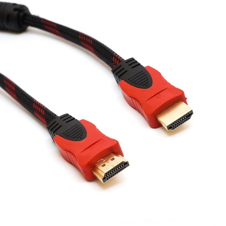 in stock HDMI Cable 1.4 Edition 1080P Set Top Box hdmi hd line 3 m Two-color Textile Net Double Ring Cable