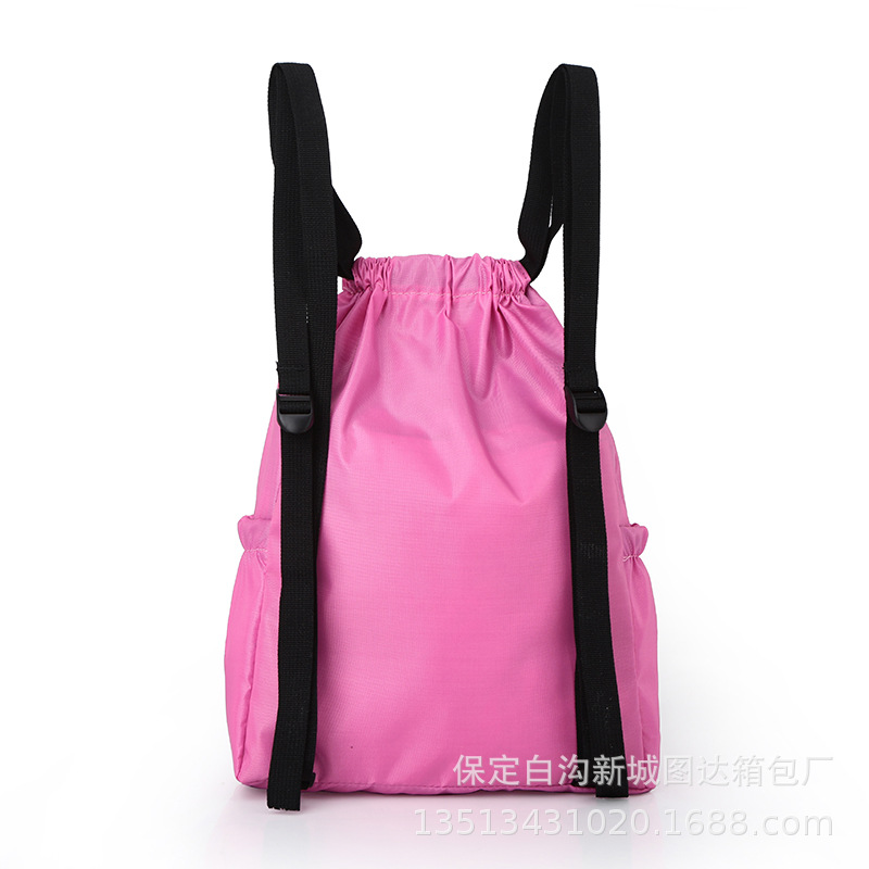 Dance class drawstring backpack Latin dance dance bag taekwondo practice bag yoga fitness backpack free printing