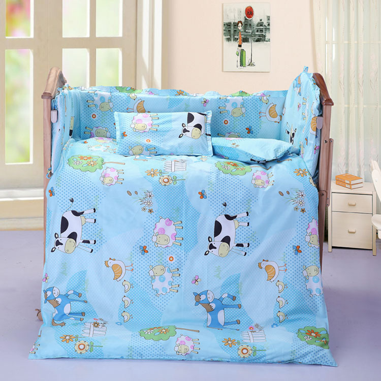 Wholesale children's cotton quilt six-piece kindergarten quilt three-piece cartoon baby bedding