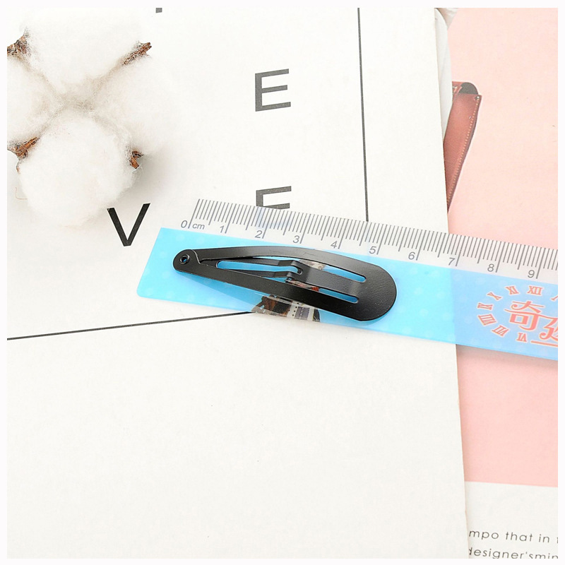 Factory direct supply hair clip basic round head drop clip simple black duck bill clip cartoon hair clip 2 yuan shop accessories