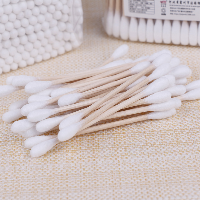 Factory supply disposable bamboo stick cotton swab high quality makeup cotton swab 80 pcs 100PCs cotton swab batch