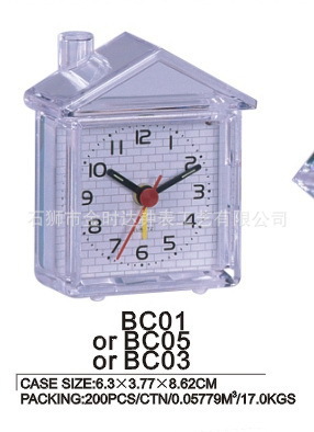 Green-Faced Small Alarm Clock Multi-Functional Travel Plastic Small Alarm Clock with Snooze Bd Travel Alarm Clock (Picture)