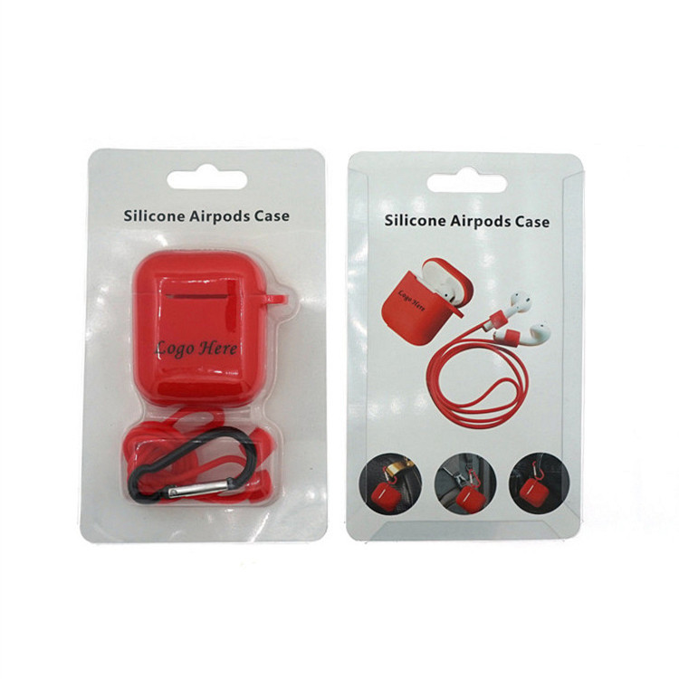 Apple Bluetooth Protective Case Thickened AirPods Protective Case Anti-Fall and Dust-Proof Hanging Buckle Bluetooth Headset Silicone Case