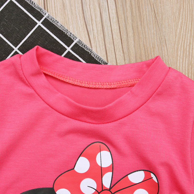 Children's European and American Spring and Autum Girls' Penguin Long-Sleeved T-Shirt + Pants Two-Piece Home Clothes Kidsren's Suit Ins