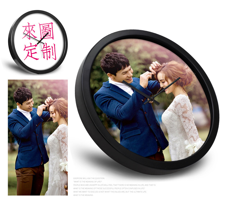 Factory enterprise family mute wall clock custom home decoration metal creative fashion quartz clock