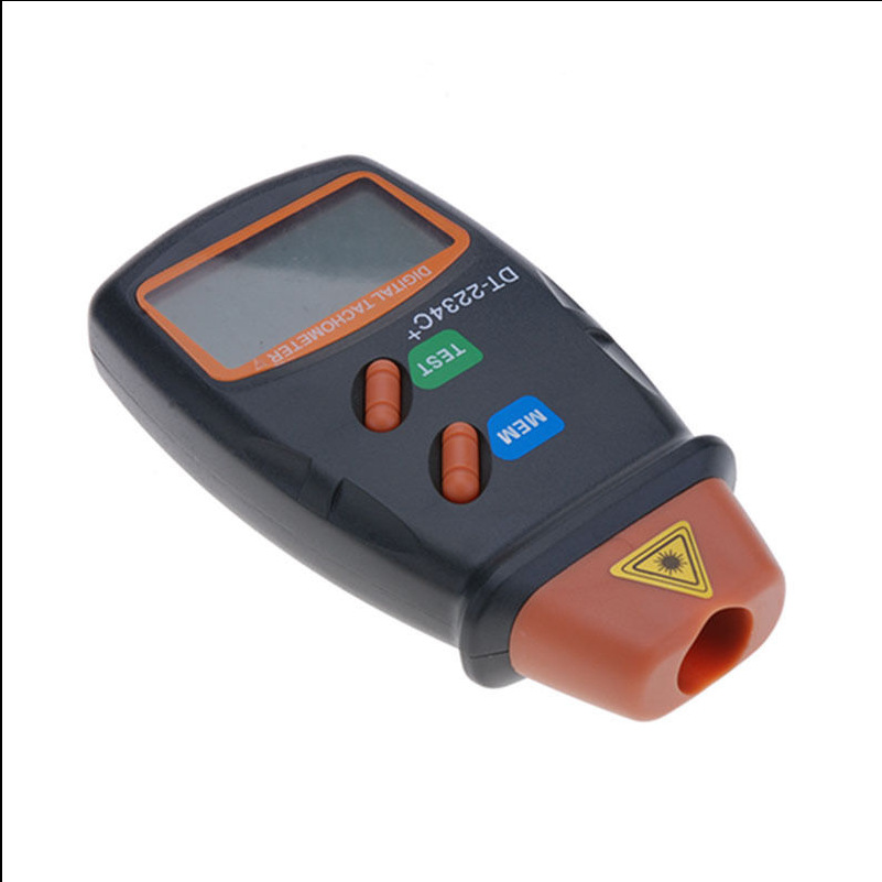DT2234C + laser tachometer handheld digital tachometer photoelectric tachometer with stored data